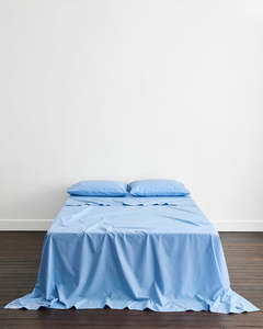 Sheets: Sky Organic Cotton Flat Sheet