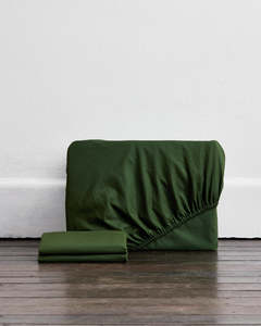 Moss Organic Cotton Fitted Sheet Set
