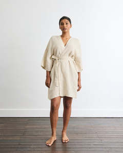 Cabana Short Robe in Oatmeal