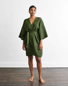 Cabana Short Robe in Olive