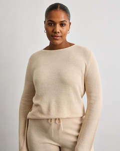 Veranda Linen Knit Sweater in Oatmeal