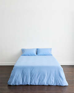 Double Bed Sheets: Sky Organic Cotton Bedding Set