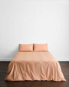 Double Bed Sheets: Butterscotch Organic Cotton Bedding Set