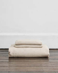 Oatmeal 100 French Flax Linen Bedding: Oatmeal 100% French Flax Linen Duvet Cover Set