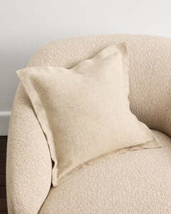 Oatmeal 100% French Flax Linen Cushion Cover