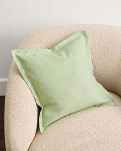 Sage 100 French Flax Linen Bedding: Sage 100% French Flax Linen Cushion Cover