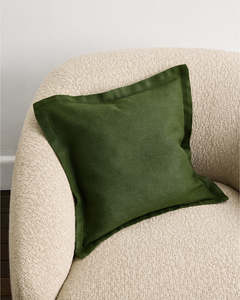 Olive 100 French Flax Linen Bedding: Olive 100% French Flax Linen Cushion Cover