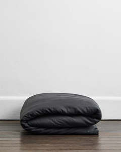 Charcoal 100% French Flax Linen Duvet Cover