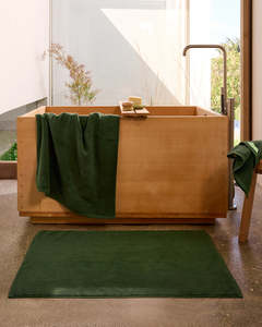 Bath Mats: Moss Cotton Terry Bath Mat