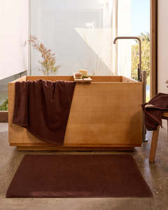 Bath Mats: Espresso Cotton Terry Bath Mat