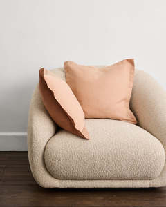 Heavy Linen Cushion Covers: Terracotta & Hazelnut 100% French Flax Linen Cushion Cover