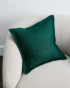 Heavy Linen Cushion Covers: Forest 100% French Flax Linen Cushion Cover
