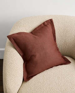Heavy Linen Cushion Covers: Cacao 100% French Flax Linen Cushion Cover