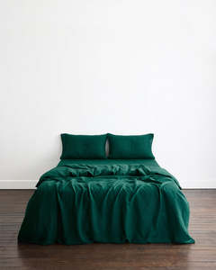 Searchspring Test Collection: Forest 100% French Flax Linen Bedding Set