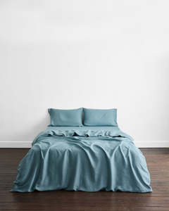 Searchspring Test Collection: Lagoon 100% French Flax Linen Bedding Set