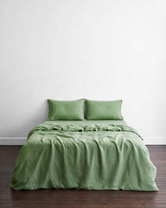 Searchspring Test Collection: Pistachio 100% French Flax Linen Bedding Set