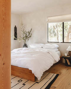 White 100% French Flax Linen Bedding Bundle