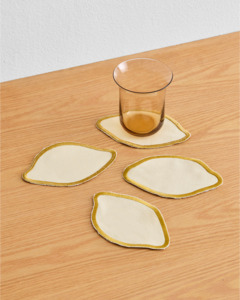 Les Fruits Citron Coasters (Set of Four)