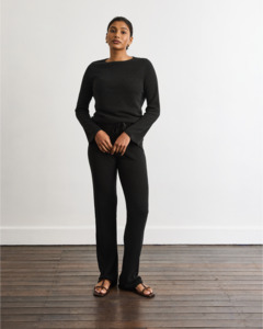 Mothers Day Gifts: Linen Knit Set in Charcoal