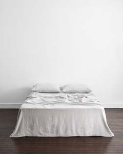 Byob Inspiration 6: Fog 100% French Flax Linen Flat Sheet