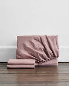 Autumn Edit: Lavender 100% French Flax Linen Fitted Sheet Set