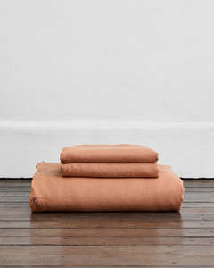 Hazelnut 100 French Flax Linen Bedding: Hazelnut 100% French Flax Linen Duvet Cover Set