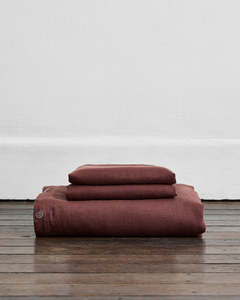 Cacao 100 French Flax Linen Bedding: Cacao 100% French Flax Linen Duvet Cover Set