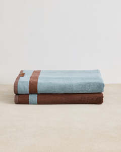 Cacao & Lagoon Heritage Bath Sheets (Set of Two)
