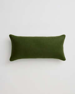 Olive & Sage 100% French Flax Linen Piped Lumbar Cushion Cover