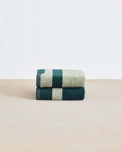 Forest & Sage Two-Toned Hand Towels (Set of Two)