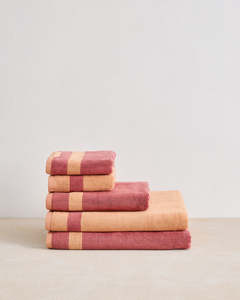 Terracotta & Pink Clay Two-Toned Bath Sheet Bundle