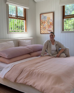 Autumn Terracotta, Rosewater & Lavender 100% French Flax Linen Bedding Bundle