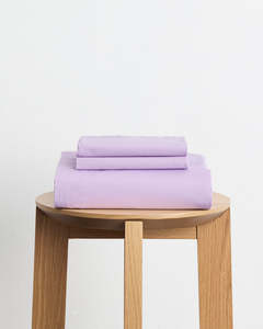 New: Violet 100% Organic Cotton Duvet Cover Set