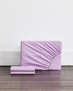 Violet 100% Organic Cotton Fitted Sheet Set