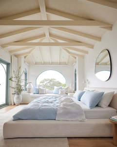 White 100 French Flax Linen Bedding: Coast & White 100% French Flax Linen Bedding Bundle