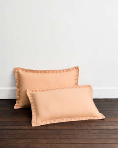 Terracotta & Pink Clay 100% French Flax Linen Swirl Pillowcases (Set of Two)