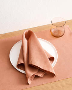 Tableware: Hazelnut 100% French Flax Linen Napkins (Set of Four)