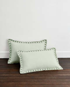 Sage & Olive 100% French Flax Linen Swirl Pillowcases (Set of Two)
