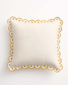 Crème & Turmeric 100% French Flax Linen Arch Cushion Cover