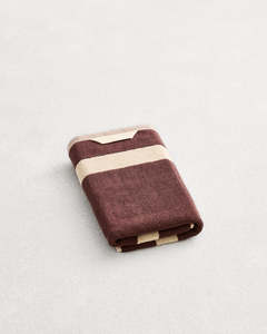 New: Crème & Cacao Two-Toned 100% Cotton Terry Hand Towel