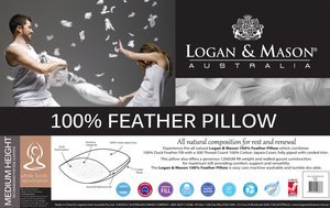 Logan & Mason 100% Feather Pillow - Bedworld