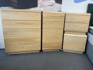 NZ Made Karamea 4 Piece Bedroom Set in American Ash - Bedworld