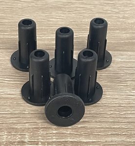 Products: 6 x Plastic Bed Leg Insert - For Push In Bed Legs - Bedworld