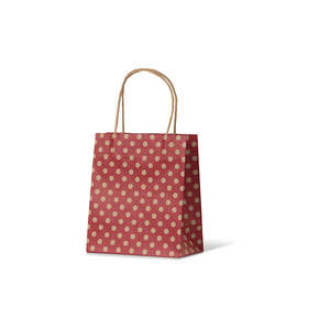Spot Kraft Carry Bags: Red Spot Kraft Toddler Paper Bag