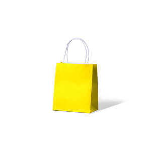 Carnival Kraft Carry Bags: Sunny Yellow Kraft Toddler