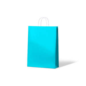 Carnival Kraft Carry Bags: Beach Blue Kraft Midi