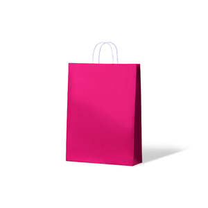 Carnival Kraft Carry Bags: Paradise Pink Kraft Midi