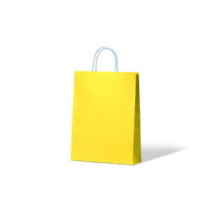 Carnival Kraft Carry Bags: Sunny Yellow Kraft Small