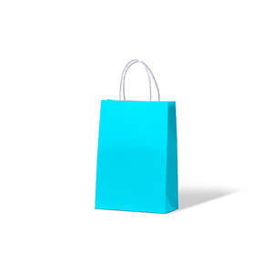 Carnival Kraft Carry Bags: Beach Blue Kraft Junior