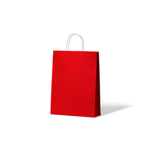 Carnival Kraft Carry Bags: Radiant Red Kraft Small